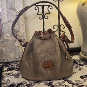Dooney & Bourke Brown Leather Bucket Bag